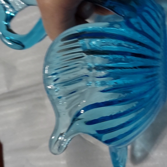 Handblown Glass Blue Swan Candy Dish,Key or Fob holder,Change,Jewerly - Picture 8 of 9